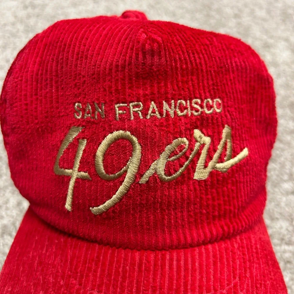 Vintage San Francisco 49ers Script Corduroy Hat The Cord Sport‎ Specialties NFL